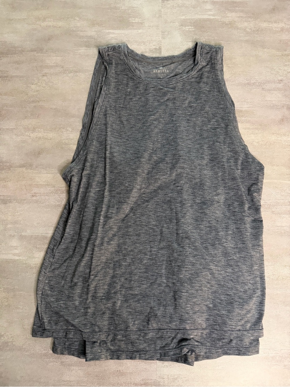 Athleta Heather Gray Relaxed Muscle Tank Top